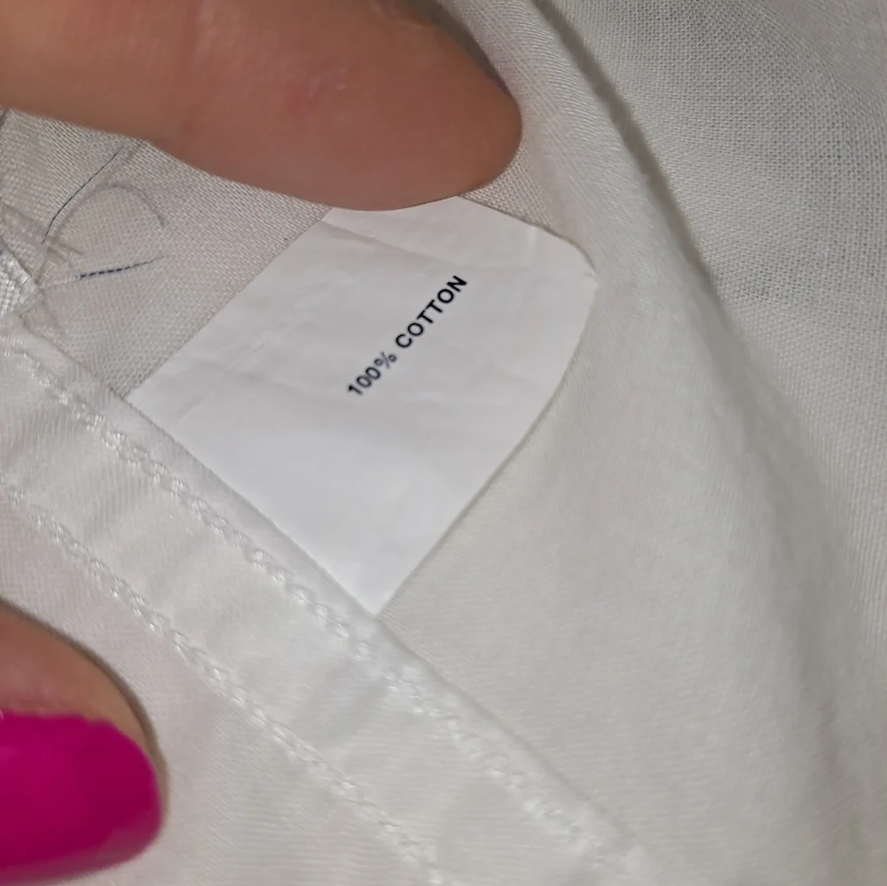 GAP white collared long sleeve button up shirt classic fit size medium blouse - Picture 12 of 14